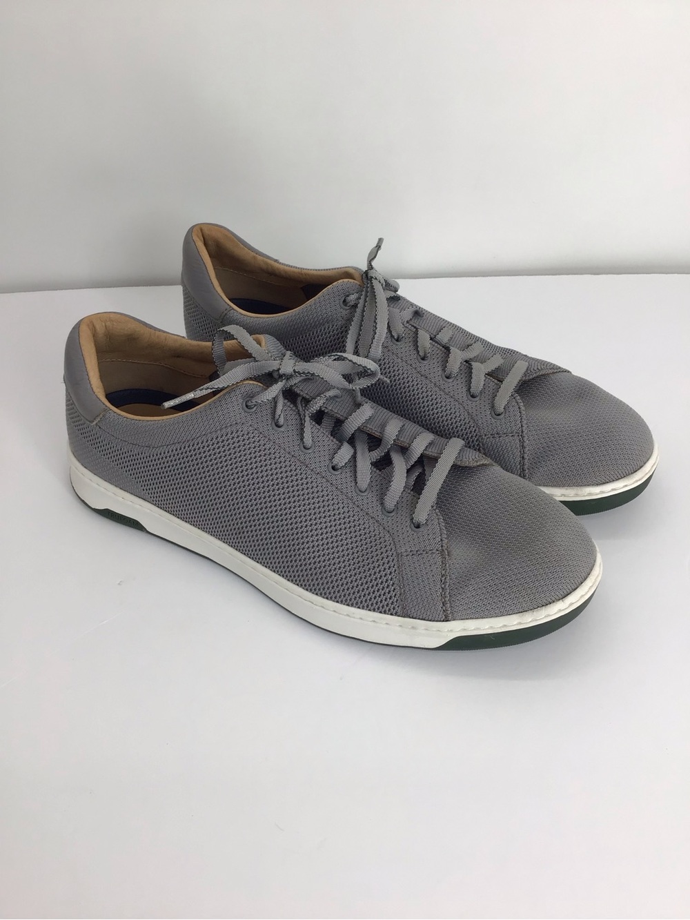Johnston & Murphy Daxton knit lace-up breathable mesh upper sneaker gray size 12
